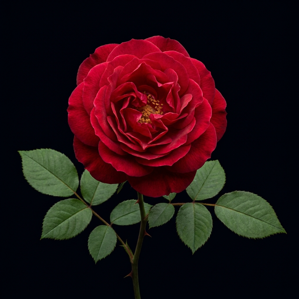 Rosa Cordis — a deep red garden rose