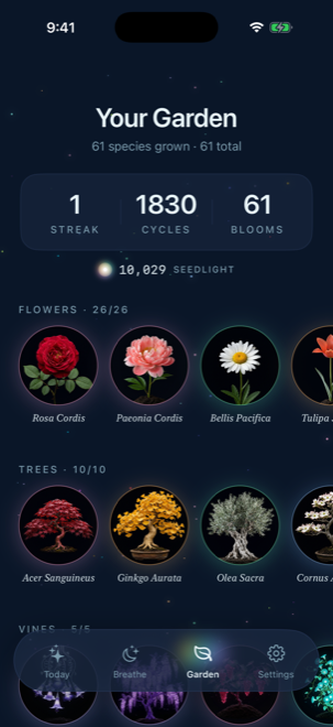 Your Garden — collection of grown plants by family